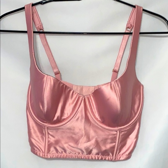 VICTORIAS SECRET DREAM ANGELS DEMI CORSET BRA WO SIZE 32 32DD SATIN PINK CLEAN - Picture 1 of 11